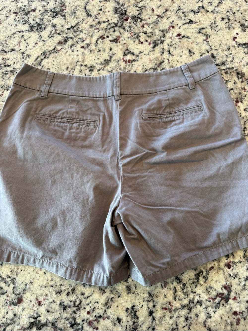 LOFT Taupe Mid-Rise Chino Shorts 10 - Picture 9 of 14